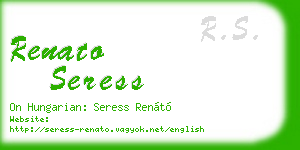 renato seress business card