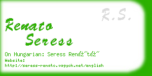 renato seress business card